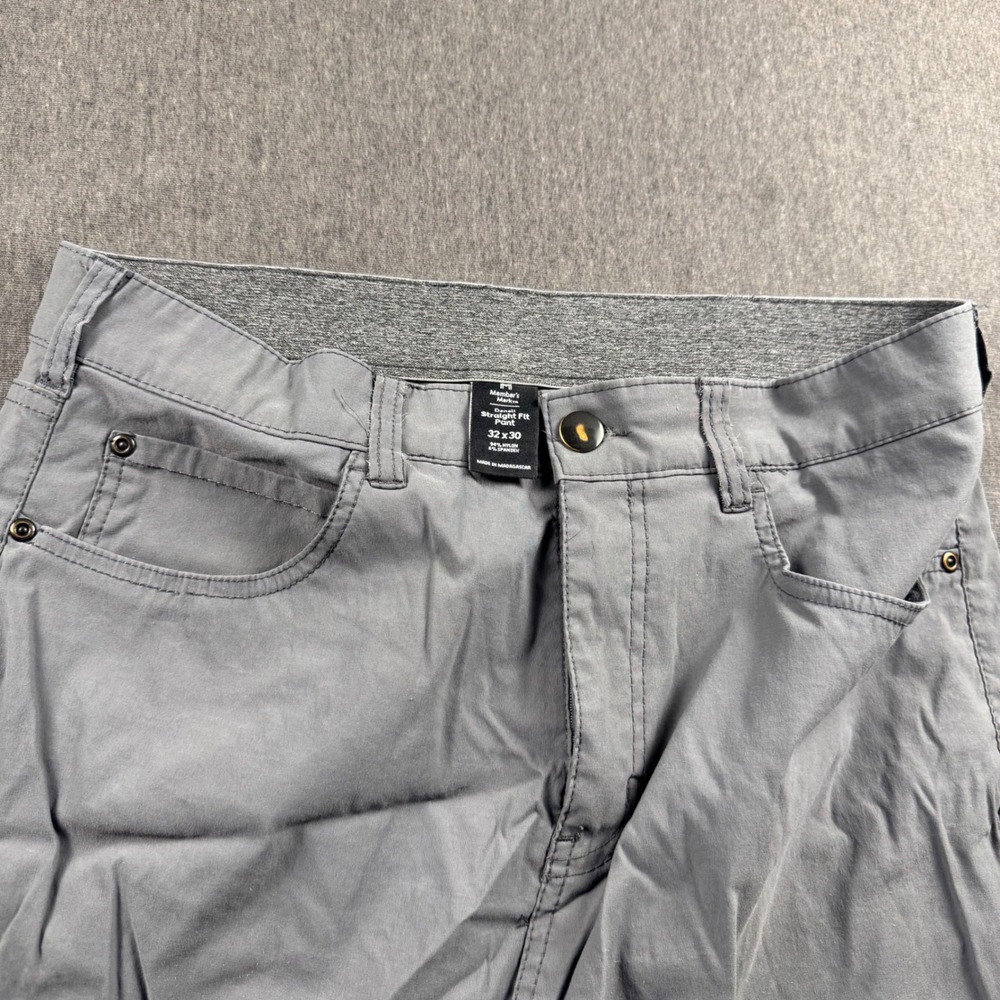 Members Mark Denali Straight Fit Pant Mens 32x30 Gray Nylon Spandex Stretch 5pkt